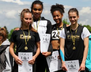 Weibliche 4x100m-Staffel der LG Stadtwerke München