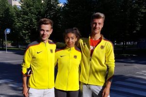 Leppelsack, Dantzler und Mihota von der LG Stadtwerke München