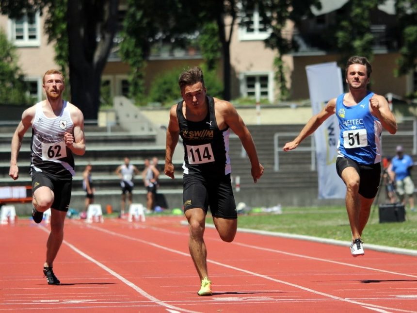Olbert sprintet zu neuer 100-Meter-Bestzeit, Potye steigt mit Sprung über 2,21 Meter in Saison ein Olbert sprintet zu neuer 100-Meter-Bestzeit, Potye steigt mit Sprung über 2,21 Meter in Saison ein